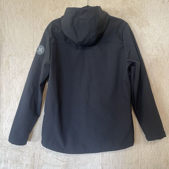 Men's Hurley 3 Layer Fabric‎ Tech Wind Resistant Jacket Black Sz Medium - Picture 3 of 13